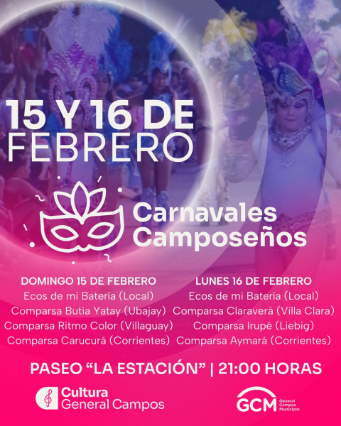 Grilla Carnavales 2026