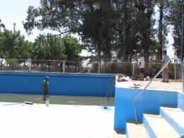 Refacciones en la Pileta del Polideportivo